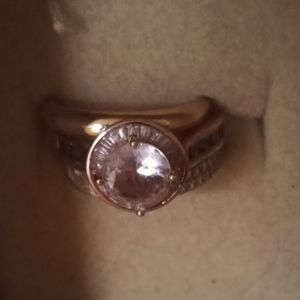 Lab Created Corte De Rosa Morganitte Bridal Set